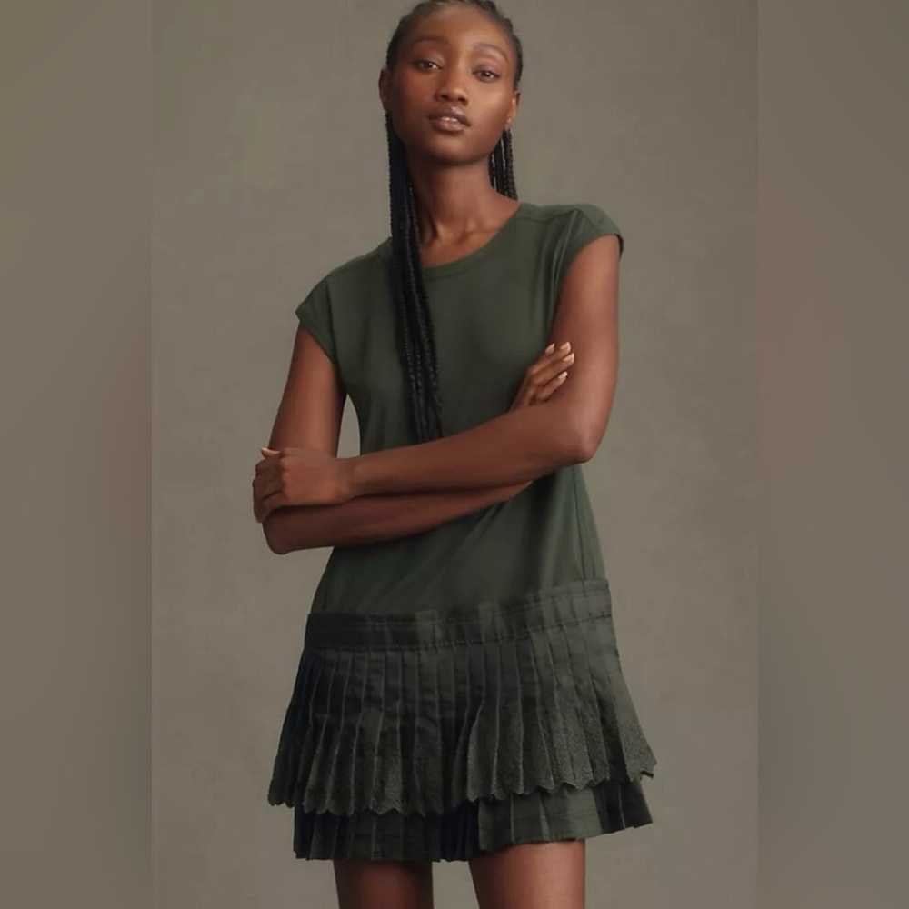 Daily Practice by Anthropologie Solid Set Mini Dress - Green - Size XXS - NWT